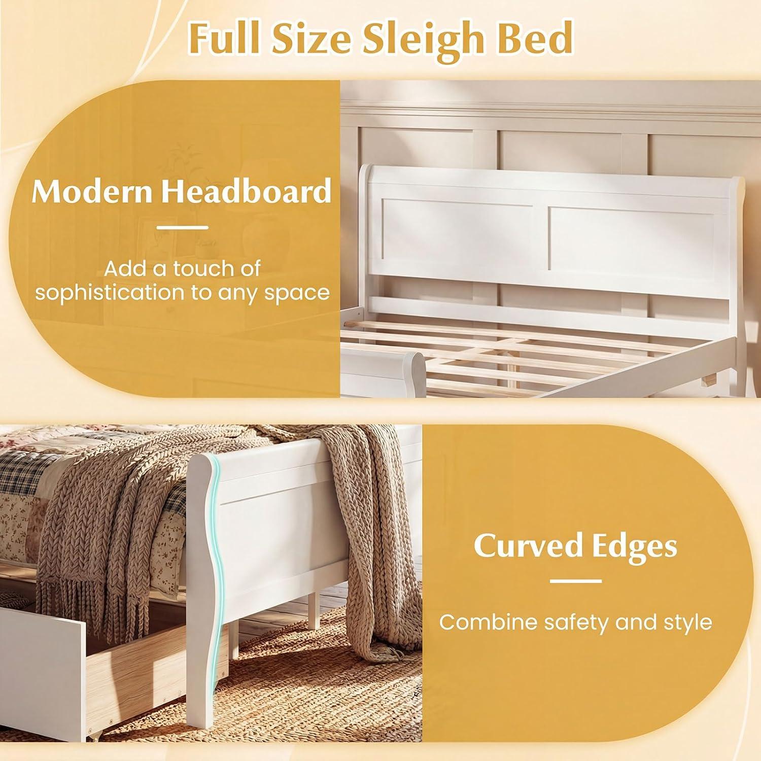 image:imageGiantex Twin Bed with 2 Storage Drawers Wood Platform Bed with Headboard amp Footboard Wooden Slats Support Mattress Foundation Twin Bed Frames for Kids Teens Adults No Box Spring Needed GreyWhite