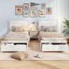 Giantex Twin Bed Frames for Kids with Storage Drawers, Wood Platform Bed with Headboard, Solid Mattress Foundation w/Wooden Slat Support & Enclosed Base, No Box Spring Needed (White, Twin)(White)