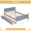 Giantex Twin Bed with 2 Storage Drawers, Wood Platform Bed with Headboard & Footboard, Wooden Slats Support Mattress Foundation, Twin Bed Frames for Kids Teens Adults, No Box Spring Needed (Grey)(Grey)