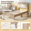 Giantex Wood Full Size Bed Frame with Upholstered Headboard, Mid-Century Platform Bed w/Wooden Slat Support Mattress Foundation, Slatted Footboard, Under-Bed Storage Space, No Box Spring Needed, Oak(Rustic Oak)