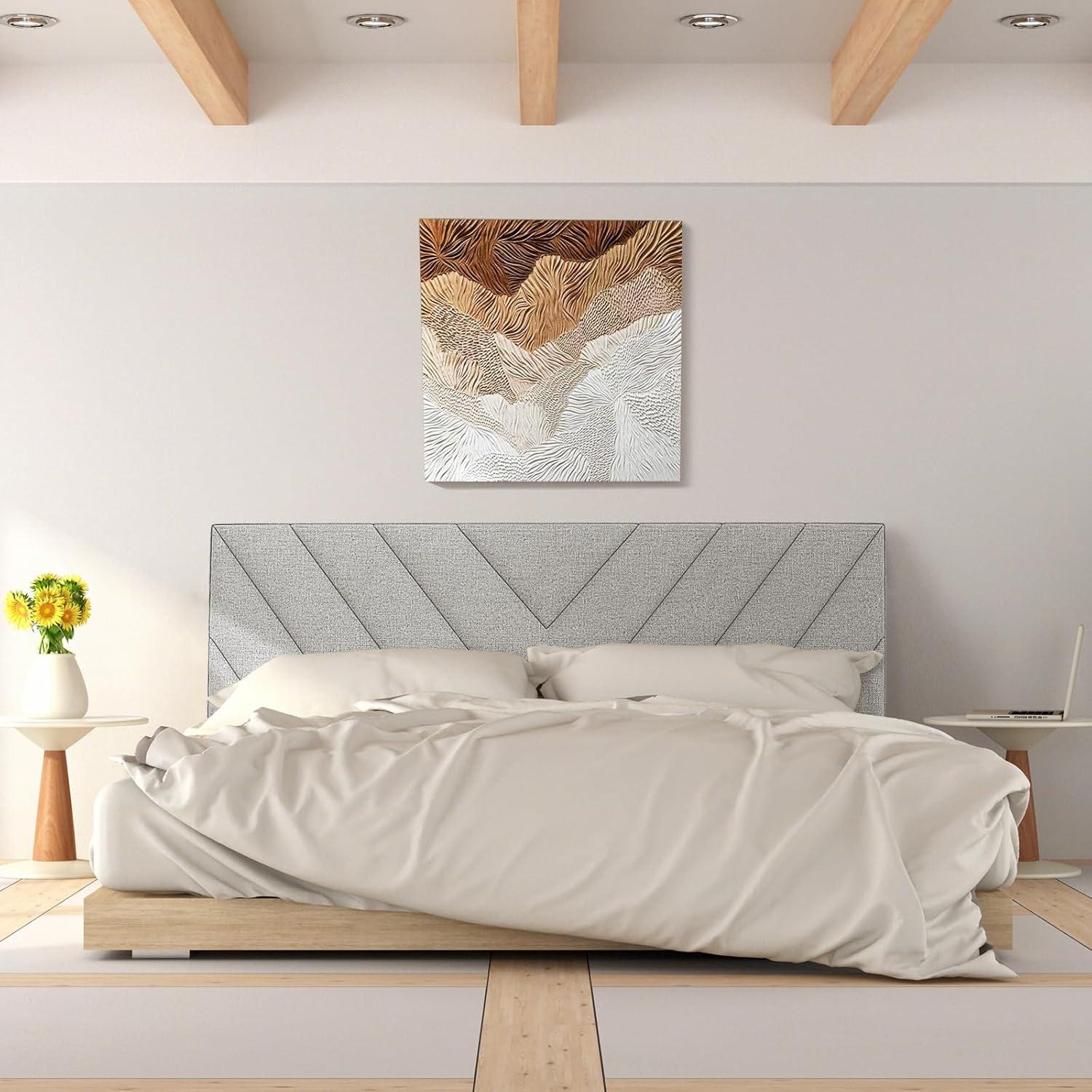 image:imageGiantex Headboard with Charging Station QueenFull Size Geometric Tufted Upholstered Head Board w2 AC Outlets USB amp TypeC Ports Rubber Wood Legs Width Adjustable Modern Bed Headboard Only GreyGray