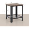 Giantex 2-Tier End Table, 16 Inch Small Side Table w/Mesh Storage Shelf, Industrial Telephone Table with Heavy-Duty Metal Frame, Square Sofa Table for Small Space Living Room, Rustic Brown(Rustic Brown)