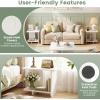 Giantex 2-Tier End Table Set of 2, Modern Sofa Side Table with Open Storage Shelf, Wooden Bedside Night Stand for Bedroom Living Room Study Small Spaces, Easy Assembly, White(1)