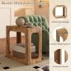 Giantex Narrow End Table, 2-Tier Farmhouse Side Table with Open Storage Shelf, Arched Wood Night Stand for Bedroom, Small Accent Furniture for Living Room Small Spaces, Oak(Oak)