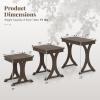 Giantex Nesting Coffee Table Set-of-3 – Stackable Rectangular Sofa End Side Table w/Solid Rubber Wood Legs, Vintage Farmhouse Night Stand for Bedroom Living Room Home Office Small Spaces