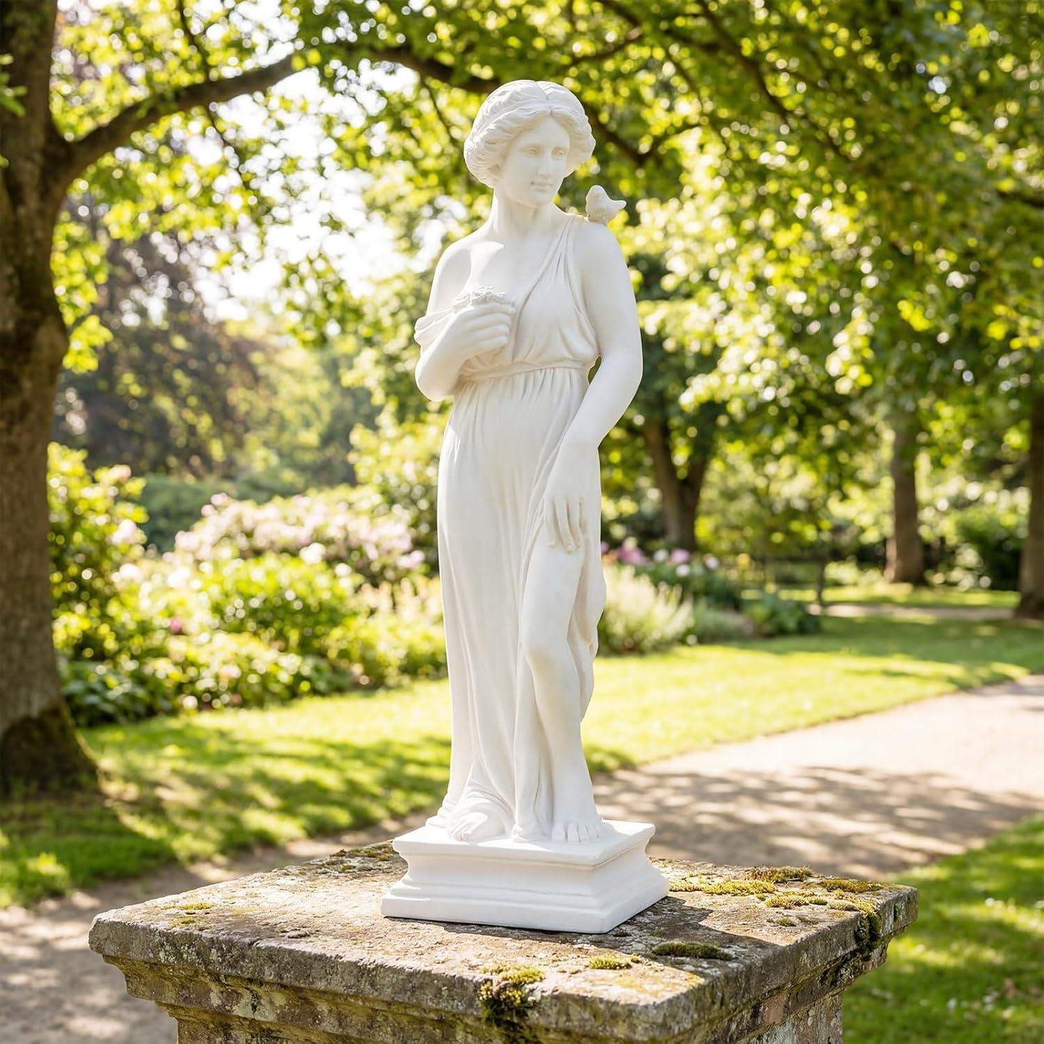 image:imageGiantex St Francis Garden Statue with Bird Feeder 245 Outdoor Saint Francis Statue with Animals WeatherResistant Magnesium Oxide Religious Sculpture for Garden Patio Prayer Catholic Yard DecorGreek Goddess with Bird