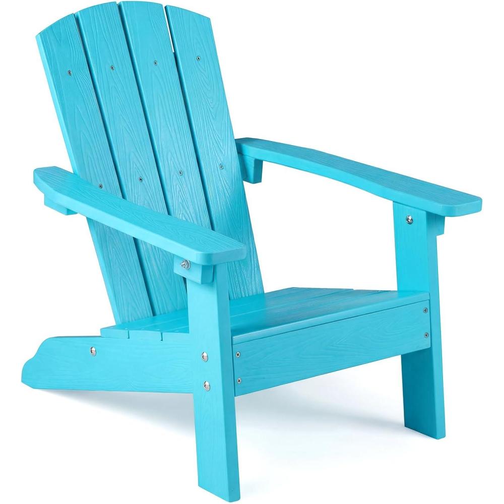 image:imageGiantex Kids Adirondack Chair AllWeather HIPS Childrens Outdoor Chair wErgonomic Design Toddler Lawn Chairs for Age 38 Kids Beach Chair for Garden Patio Backyard 4PinkTurquoise