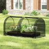 Giantex 108” x 48” x 47” Tunnel Crop Cage, Large Portable Plant Protection Tent w/ 3 Roll-up Zippered Doors & Carrying Bag, Raised Garden Bed Netting Cover for Vegetables, Fruits, Flowers(98” x 48” x 48”)