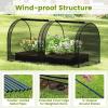 Giantex 108” x 48” x 47” Tunnel Crop Cage, Large Portable Plant Protection Tent w/ 3 Roll-up Zippered Doors & Carrying Bag, Raised Garden Bed Netting Cover for Vegetables, Fruits, Flowers(98” x 48” x 48”)