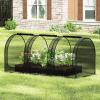 Giantex 108” x 48” x 47” Tunnel Crop Cage, Large Portable Plant Protection Tent w/ 3 Roll-up Zippered Doors & Carrying Bag, Raised Garden Bed Netting Cover for Vegetables, Fruits, Flowers(108” x 48” x 47”)