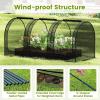 Giantex 108” x 48” x 47” Tunnel Crop Cage, Large Portable Plant Protection Tent w/ 3 Roll-up Zippered Doors & Carrying Bag, Raised Garden Bed Netting Cover for Vegetables, Fruits, Flowers(108” x 48” x 47”)