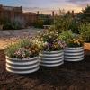 Giantex 2 Pack 4 x 2 x 2 FT Galvanized Raised Garden Bed, Rectangular Metal Planter Box with Open-Ended Base for Sapling Vegetable Flower Fruit, Outdoor Plant Container Kit for Patio & Lawn, Sliver(2)
