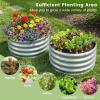 Giantex 2 Pack 4 x 2 x 2 FT Galvanized Raised Garden Bed, Rectangular Metal Planter Box with Open-Ended Base for Sapling Vegetable Flower Fruit, Outdoor Plant Container Kit for Patio & Lawn, Sliver(2)