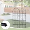Giantex 2 Packs 86″x20″ Metal Garden Trellis for Outdoor Climbing Plants, Heavy-Duty Plant Support for Vine Rose Vegetable Flower, Rustproof Black Metal Coating Patio Trellis Arch Decorative Fence(86″x20″-4 Panel)