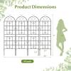 Giantex 2 Packs 86″x20″ Metal Garden Trellis for Outdoor Climbing Plants, Heavy-Duty Plant Support for Vine Rose Vegetable Flower, Rustproof Black Metal Coating Patio Trellis Arch Decorative Fence(71″x20″-4 Panel)