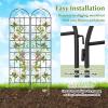 Giantex 2 Packs 86″x20″ Metal Garden Trellis for Outdoor Climbing Plants, Heavy-Duty Plant Support for Vine Rose Vegetable Flower, Rustproof Black Metal Coating Patio Trellis Arch Decorative Fence(86″x20″-2 Panel)