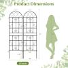 Giantex 2 Packs 86″x20″ Metal Garden Trellis for Outdoor Climbing Plants, Heavy-Duty Plant Support for Vine Rose Vegetable Flower, Rustproof Black Metal Coating Patio Trellis Arch Decorative Fence(71″x20″-2 Panel)