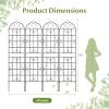 Giantex 2 Packs 86″x20″ Metal Garden Trellis for Outdoor Climbing Plants, Heavy-Duty Plant Support for Vine Rose Vegetable Flower, Rustproof Black Metal Coating Patio Trellis Arch Decorative Fence(86″x20″-4 Panel)