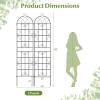 Giantex 2 Packs 86″x20″ Metal Garden Trellis for Outdoor Climbing Plants, Heavy-Duty Plant Support for Vine Rose Vegetable Flower, Rustproof Black Metal Coating Patio Trellis Arch Decorative Fence(86″x20″-2 Panel)