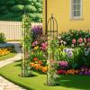 Giantex 2-Pack Tomato Cages, 78” PE-Coated Metal Garden Obelisk Trellis for Climbing Plants, Rustproof Plant Cage & Supports w/Adjustable Height, Support Stand for Vine Jasmine Rose Tomato