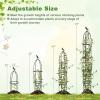 Giantex 2-Pack Tomato Cages, 78” PE-Coated Metal Garden Obelisk Trellis for Climbing Plants, Rustproof Plant Cage & Supports w/Adjustable Height, Support Stand for Vine Jasmine Rose Tomato