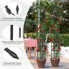 Giantex 2-Pack Tomato Cages, 78” PE-Coated Metal Garden Obelisk Trellis for Climbing Plants, Rustproof Plant Cage & Supports w/Adjustable Height, Support Stand for Vine Jasmine Rose Tomato