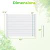 Giantex 2-Panel Air Conditioner Fence, 48”W x 45”H Wood-Grain Outdoor Privacy Screen with Stakes, AC Unit & Trash Can Enclosure, Decorative HDPE Panels for Garden, Lawn, Pool Pump, Espresso(White)