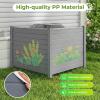 Giantex 2-Panel Air Conditioner Fence, 48”W x 45”H Wood-Grain Outdoor Privacy Screen with Stakes, AC Unit & Trash Can Enclosure, Decorative HDPE Panels for Garden, Lawn, Pool Pump, Espresso(Gray)