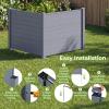 Giantex 2-Panel Air Conditioner Fence, 48”W x 45”H Wood-Grain Outdoor Privacy Screen with Stakes, AC Unit & Trash Can Enclosure, Decorative HDPE Panels for Garden, Lawn, Pool Pump, Espresso(Gray)