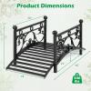 Giantex 4 FT Metal Garden Bridge, 330 lbs Capacity Outdoor Landscape Bridges with Powder-Coated Finish & Scrollwork Rails, Decorative Bridge for Backyard, Lawn, Garden Pathway, Easy Assembly(40” x 18” x 17”)