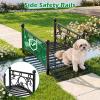 Giantex 4 FT Metal Garden Bridge, 330 lbs Capacity Outdoor Landscape Bridges with Powder-Coated Finish & Scrollwork Rails, Decorative Bridge for Backyard, Lawn, Garden Pathway, Easy Assembly(40” x 18” x 17”)