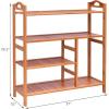 Giantex 4-Tier Bamboo Shoe Rack, Lightweight and Portable, Space Saving Design, Convenient Use