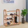 Giantex 4-Tier Bamboo Shoe Rack, Lightweight and Portable, Space Saving Design, Convenient Use