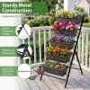 Giantex 5-Tier Vertical Garden Planter, Raised Garden Bed w/Drainage System & Removable Tray, Metal Frame Elevated Planter Boxes for Herb Vegetable Flower Grow, Outdoor Indoor Patio Balcony Backyard(2)