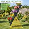 Giantex 5-Tier Vertical Garden Planter, Raised Garden Bed w/Drainage System & Removable Tray, Metal Frame Elevated Planter Boxes for Herb Vegetable Flower Grow, Outdoor Indoor Patio Balcony Backyard(1)