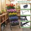 Giantex 5-Tier Vertical Garden Planter, Raised Garden Bed w/Drainage System & Removable Tray, Metal Frame Elevated Planter Boxes for Herb Vegetable Flower Grow, Outdoor Indoor Patio Balcony Backyard(1)