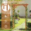 Giantex 7.5FT Wood Garden Arbor Trellis, Wooden Wedding Arch for Ceremony Party, Outdoor Archway Pergola for Climbing Plants, Pathway, Yard, Garden Decor, Easy Assembly (Honey Brown, 63”W x 90”H)(Honey Brown)