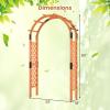 Giantex 7.5FT Wood Garden Arbor Trellis, Wooden Wedding Arch for Ceremony Party, Outdoor Archway Pergola for Climbing Plants, Pathway, Yard, Garden Decor, Easy Assembly (Honey Brown, 63”W x 90”H)(Walnut Brown)