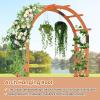 Giantex 7.5FT Wood Garden Arbor Trellis, Wooden Wedding Arch for Ceremony Party, Outdoor Archway Pergola for Climbing Plants, Pathway, Yard, Garden Decor, Easy Assembly (Honey Brown, 63”W x 90”H)(Walnut Brown)