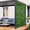Giantex Expandable Fence Privacy Screen – Decorative Faux Purple Eucalyptus Fencing Panel for Balcony, Artificial Hedges with PE Leaves and Willow for Outdoors Garden Patio Deck Apartment, 1 Pack(Green Eucalyptus)