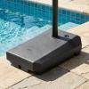 Giantex Fillable Cantilever Umbrella Base, 250 lbs Heavy-Duty Offset Patio Umbrella Stand with Wheels, Sand & Water Filled, HDPE Weighted Outdoor Umbrella Holder for Garden, Deck, Poolside(250.0 Pounds)