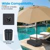Giantex Fillable Cantilever Umbrella Base, 250 lbs Heavy-Duty Offset Patio Umbrella Stand with Wheels, Sand & Water Filled, HDPE Weighted Outdoor Umbrella Holder for Garden, Deck, Poolside(250.0 Pounds)
