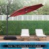 Giantex Fillable Cantilever Umbrella Base, 250 lbs Heavy-Duty Offset Patio Umbrella Stand with Wheels, Sand & Water Filled, HDPE Weighted Outdoor Umbrella Holder for Garden, Deck, Poolside(225.0 Pounds)