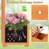 Giantex Garden Arbor with Planter Boxes, Wooden Arch with Trellis and Raised Garden Bed for Climbing Vine Plants Vegetables Herbs, Decorative Arbor Archway for Wedding, Ceremony, Party (Orange)(Orange)
