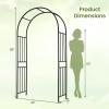 Giantex Garden Arch Outdoor Metal Arbor Trellis, 86” Heavy Duty Steel Pergola Arch with Ground Stakes for Climbing Plants, Wedding, Party & Backyard Decoration (1 Pack)(1 Pack)
