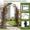 Giantex Garden Arch Outdoor Metal Arbor Trellis, 86” Heavy Duty Steel Pergola Arch with Ground Stakes for Climbing Plants, Wedding, Party & Backyard Decoration (1 Pack)(2 Pack)