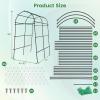 Giantex Garden Arch Trellis for Climbing Plants, 7.5 FT Heavy-Duty Cucumber Trellis with PE-Coated Steel Frame, Rust-Resistant Archway for Raised Bed, Outdoor Vegetable & Vine Support(2)