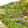 Giantex Garden Arch Trellis for Climbing Plants, 7.5 FT Heavy-Duty Cucumber Trellis with PE-Coated Steel Frame, Rust-Resistant Archway for Raised Bed, Outdoor Vegetable & Vine Support(2)