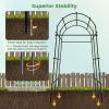 Giantex Garden Arch Trellis for Climbing Plants, 7.5 FT Heavy-Duty Cucumber Trellis with PE-Coated Steel Frame, Rust-Resistant Archway for Raised Bed, Outdoor Vegetable & Vine Support(1)