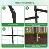 Giantex Garden Arch Trellis for Climbing Plants, 7.5 FT Heavy-Duty Cucumber Trellis with PE-Coated Steel Frame, Rust-Resistant Archway for Raised Bed, Outdoor Vegetable & Vine Support(2)